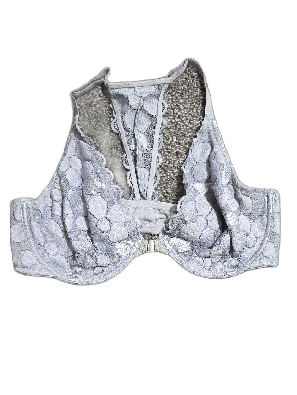 NWOT aerie Light Gray Lace Racerback Underwire Bralette